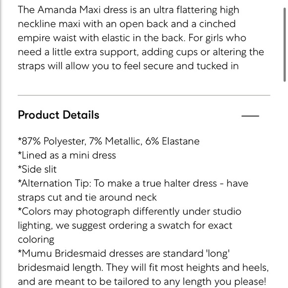 Show Me Your MuMu Dress NWT BRIDESMAID Amanda Maxi Slit Dancin Queen Shine Smoke - Picture 16 of 16